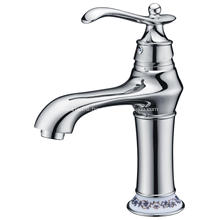 Chrome Single Hole Basin Faucet With Ceramic Ring